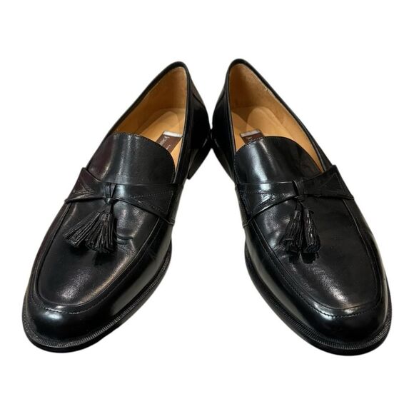 New Johnston & Murphy Men\'s Horner Black Leather Loafers Dress Shoes 12  12W main image 3